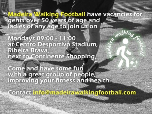 Madeira Walking Football have vacancies