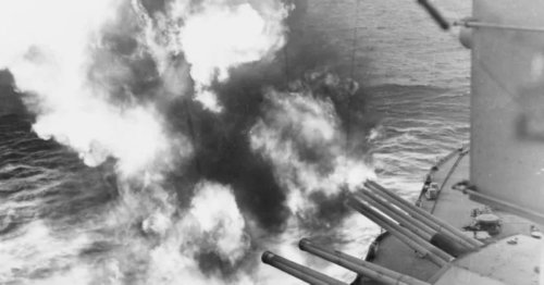 Navy Battleships Decimate Nazis at Omaha Beach - D-Day Normandy 79th Anniversary