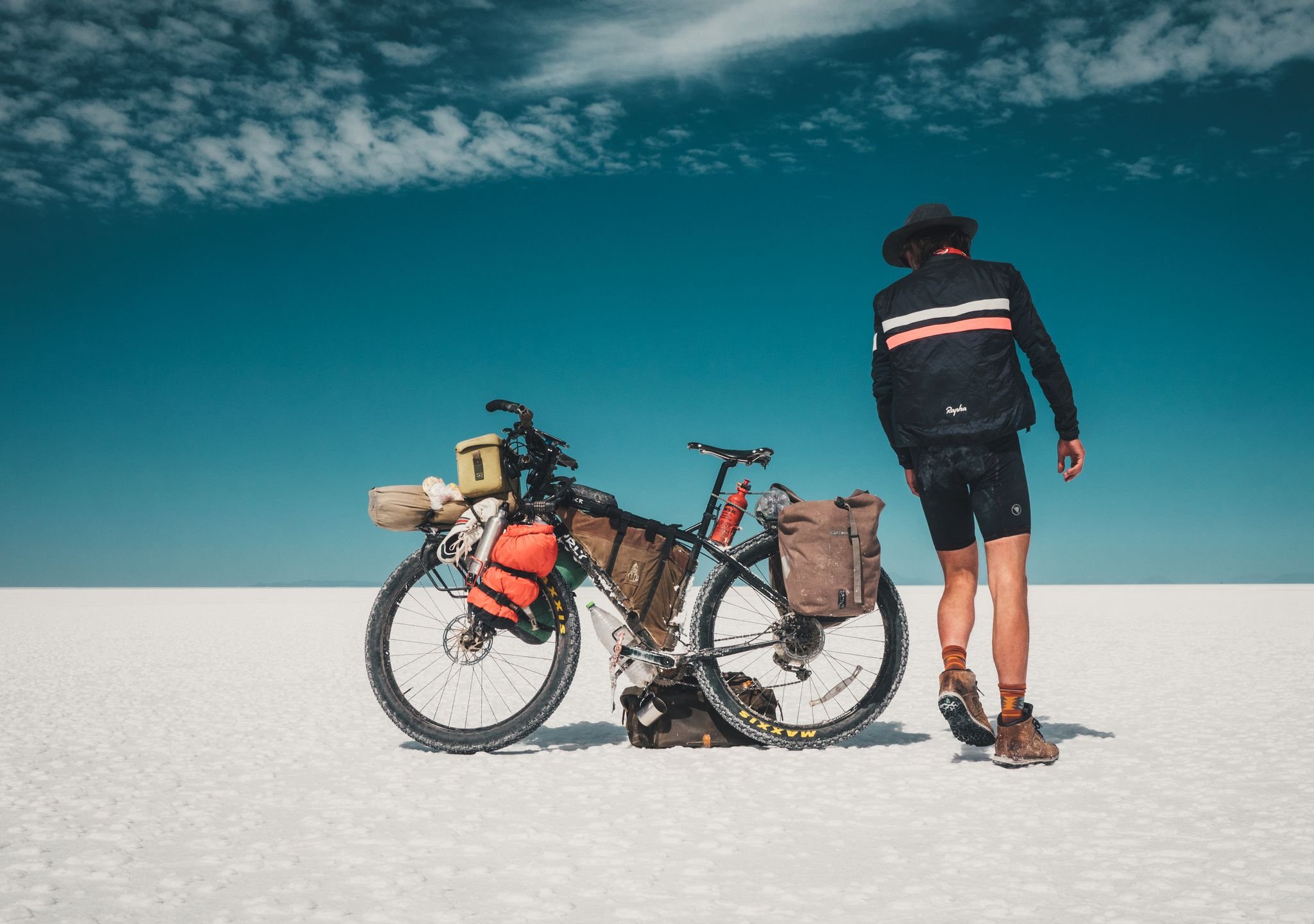 A Dutch adventurer chronicles two years traveling by bicycle
