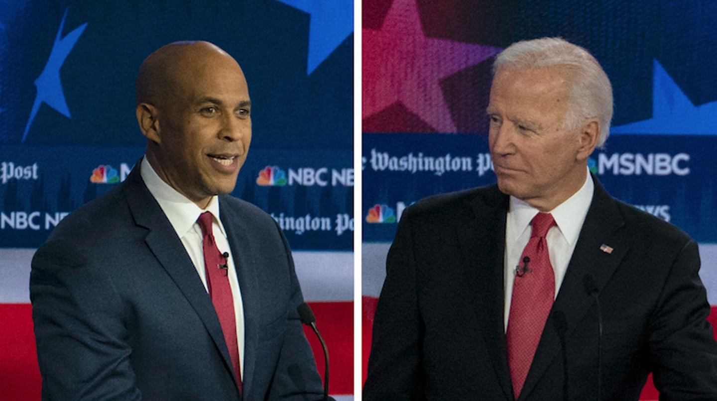 Cory Booker goes after Joe Biden for his stance on marijuana laws