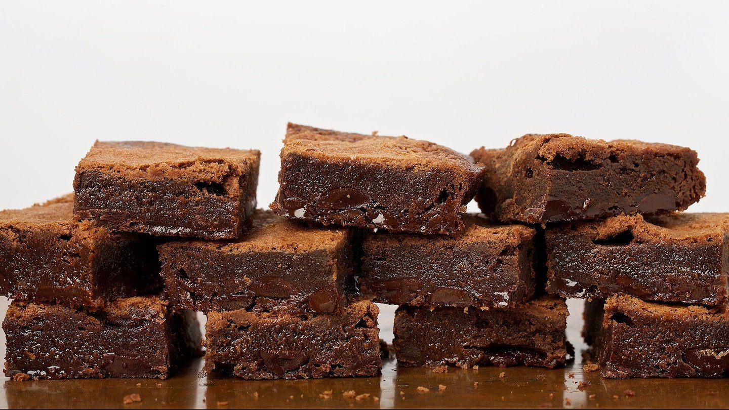 These fudgy, flourless brownies are a chocolate lover’s dream