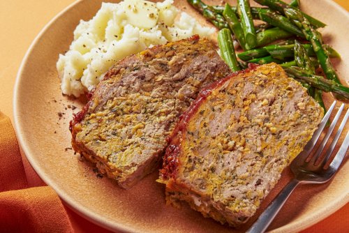 Sweet potato and a tangy glaze make turkey meatloaf special