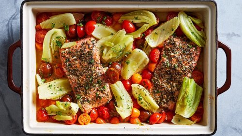 Allow this colorful roasted salmon recipe to introduce you to the tender side of fennel