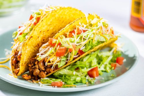 Crunchy tacos with tempeh are a twist on a classic