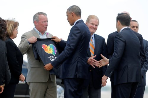 ‘Our hearts are broken, too’: Obama visits survivors of Orlando rampage