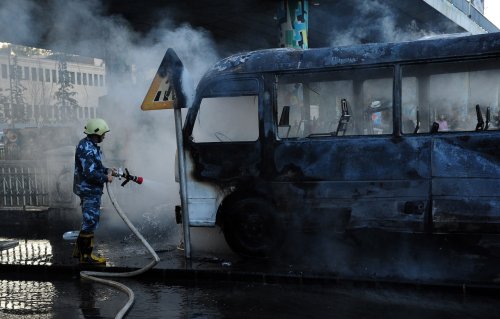Bombs planted on military bus in Damascus kill at least 14, in deadliest  attack in years - Flipboard