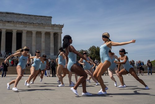 Dance protest at Lincoln Memorial channels Epstein and Trump accusers | Flipboard