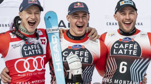 Die Schweizer Skiparty geht weiter – Dreifachsieg bei der Abfahrt in Crans-Montana