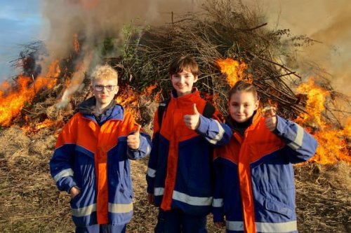 So lief das Osterfeuer in Gamsen