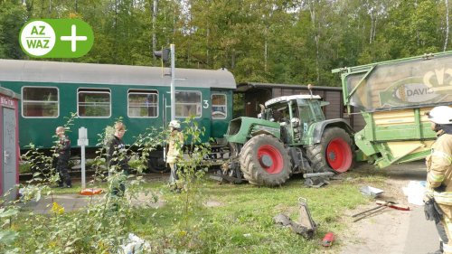 Unfall am Georgschacht Stadthagen: Dampflok Else nach Zusammenstoß mit einem Traktor entgleist