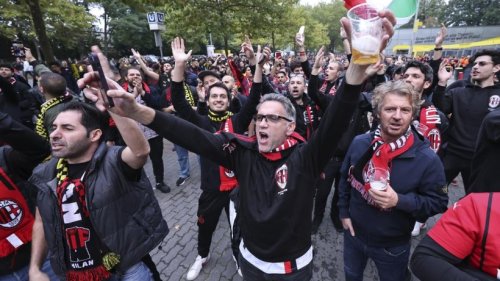 Vor BVB-Spiel: Milan-Fans legen Verkehr in Dortmund lahm