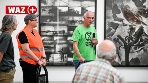 Dialog statt Kunstattacke: Klimaaktivisten im Essener Museum