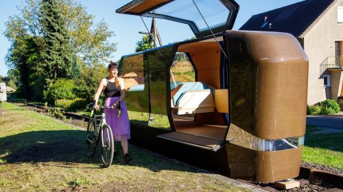 Futuristische Monocabs beim Publikums-Test in Lippe