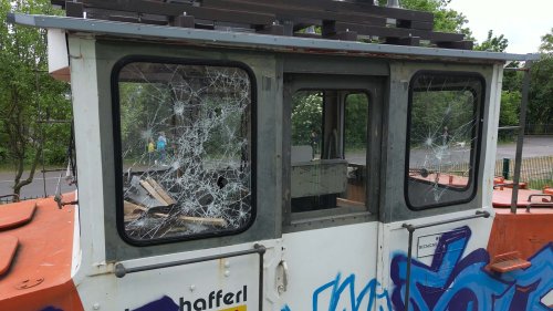 Sinnlose Zerstörung an Nordbahntrasse in Wuppertal
