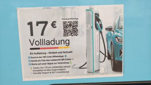 Betrug mitQR-Codesan der Ladesäule in Dortmund