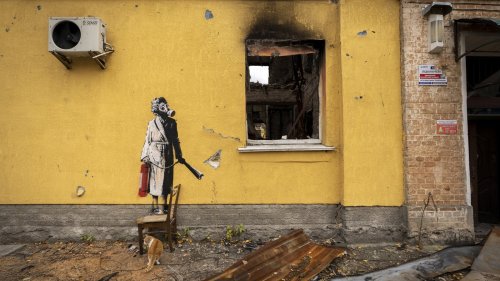 Versuchter Raub von Banksy-Werk in der Ukraine: Wem gehören Graffiti?