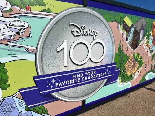 PHOTOS: New Disney100 Mural Featuring Kitchen Kabaret, Figment, & More Disney & Pixar Characters Debuts in World Celebration at EPCOT - WDW News Today