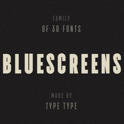 TT Bluescreens Fonts by Ivan Gladkikh of TypeType