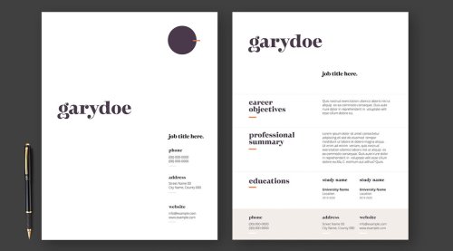 Adobe InDesign Resume Cover Letter & Portfolio Template