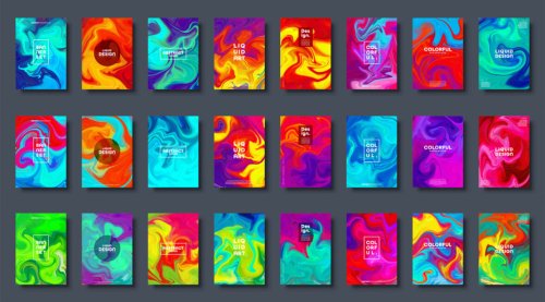 Download Vector Graphics of Colorful Abstract Liquid Backgrounds