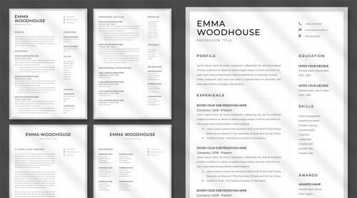 Minimalist Resume Template for Adobe InDesign