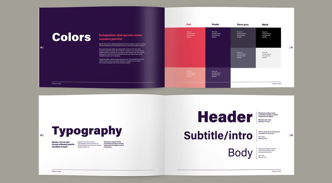 Adobe InDesign Template: Brand Guide Book Layout
