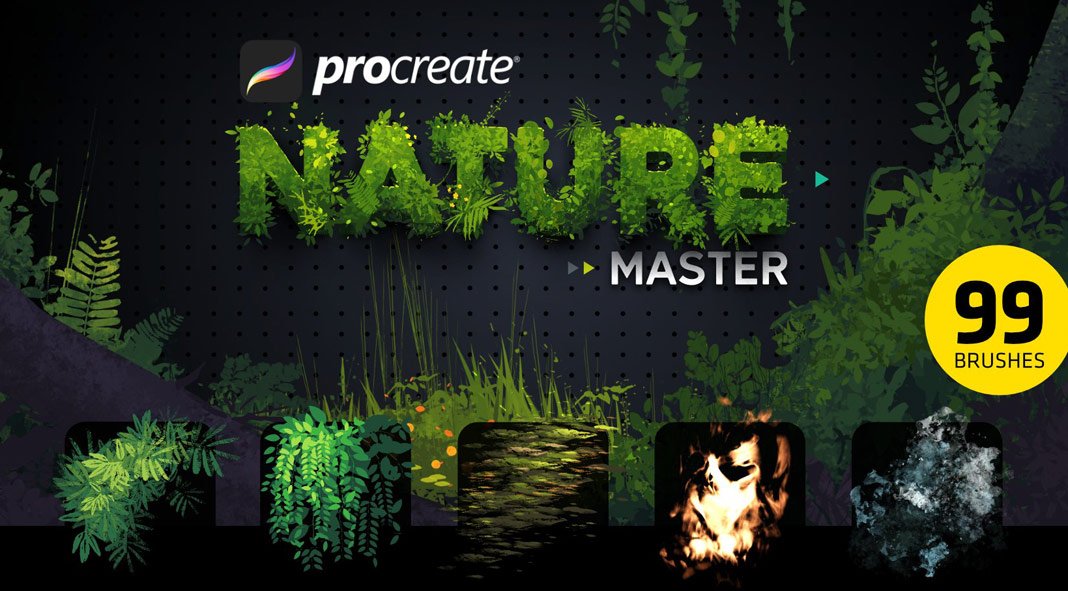 Nature Master Collection for Procreate with 99 Brushes