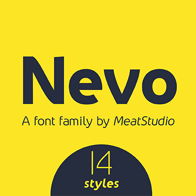 Nevo Font Family by Stew Deane