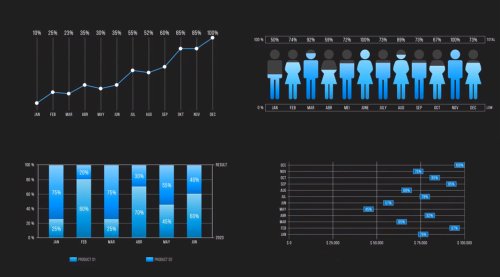 Fully Customizable Animated Infographic Charts for Adobe Premiere Pro