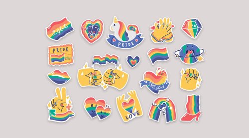 Download LGBT/Queer Illustrations & Gay Pride Stickers as Vector Graphics