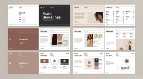 A Clean Brand Identity Design Guidelines Brochure Template for Creatives