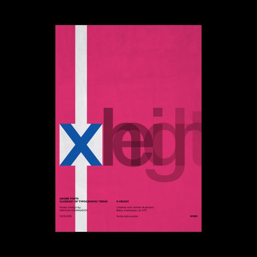 Swiss Graphic Design Inspired Posters based on Typography Terms