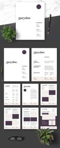 Adobe InDesign Resume Cover Letter & Portfolio Template