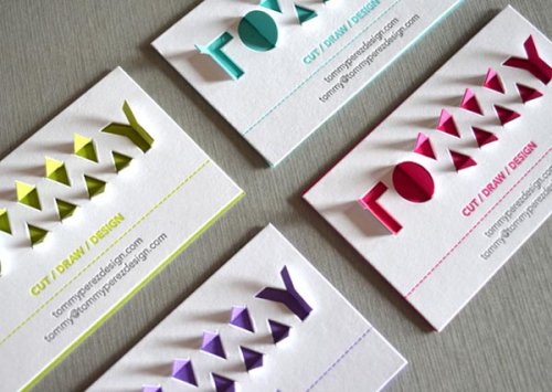 Cut and Foldout Business Cards by Tommy Perez