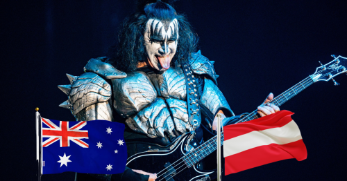 Whoopsies! Kiss Mocked for Displaying Australian Flag at Gig in Austria