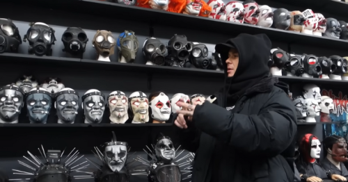 Watch: Turntablist Sid Wilson Visits Fan’s Massive Slipknot Mask Collection