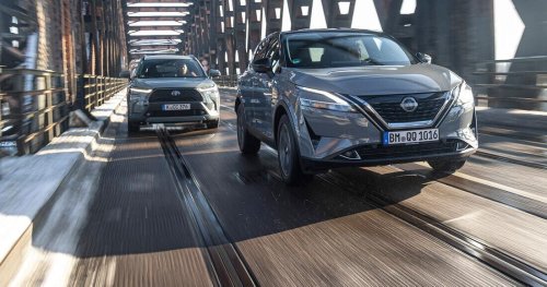 Nissan Qashqai 1.5 e-Power vs. Toyota Corolla Cross 2.0: Welcher Antrieb überzeugt im Duell der Hybrid-SUV?