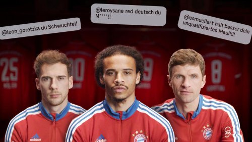 „Möge euer Team-Bus brennen, ihr Versager“, liest Thomas Müller bewegt vor