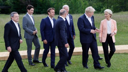 Johnson und Trudeau machen sich über Putin lustig