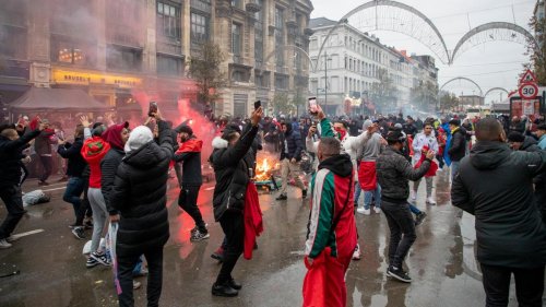 Belgische Polizei reagiert auf Krawalle der Marokko-Fans