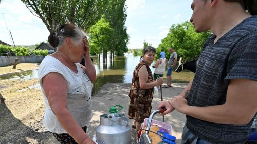 Wasserstand in überfluteten Teilen der Ukraine sinkt allmählich+