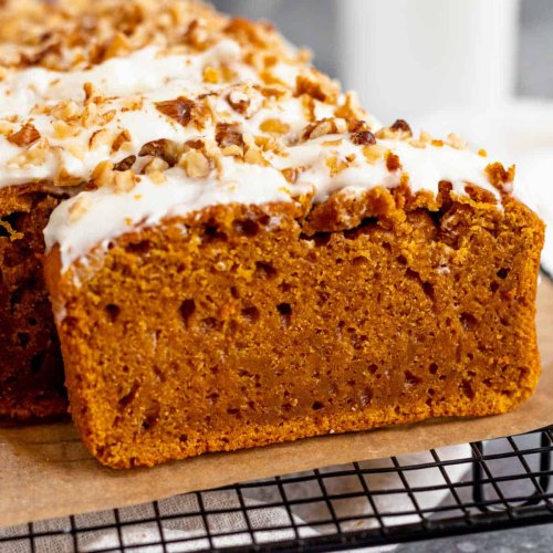 Pumpkin Bread with Cream Cheese Frosting