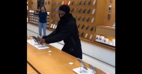 Punk Robs Apple Store of Dozens of iPhones in Broad Daylight, Has No Fear of Cop Car Parked Right Outside