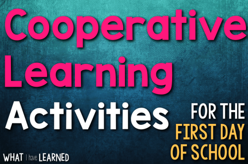 First Day Cooperative Learning Activities for Elementary