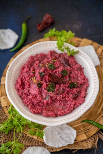 Beetroot Curd Rice