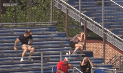 Boyfriend Of The Year Bails & Lets Girlfriend Take A Foul Ball Off The Head At Kansas Baseball Game