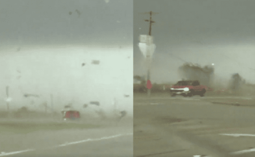 This truck flip-flopping through a tornado has taken the internet by storm