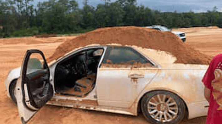 Florida Man Dumps Loader Bucket Full Of Dirt On Girlfriend’s Car… With Her Inside