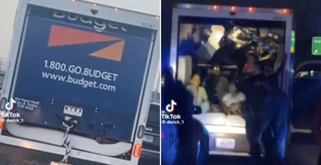 Driver Busts Human Trafficking Ring After Noticing Arm Sticking Out Of Rental Truck: See Crazy Footage