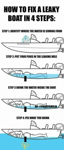 Wie man ein Leck in einem Boot repariert